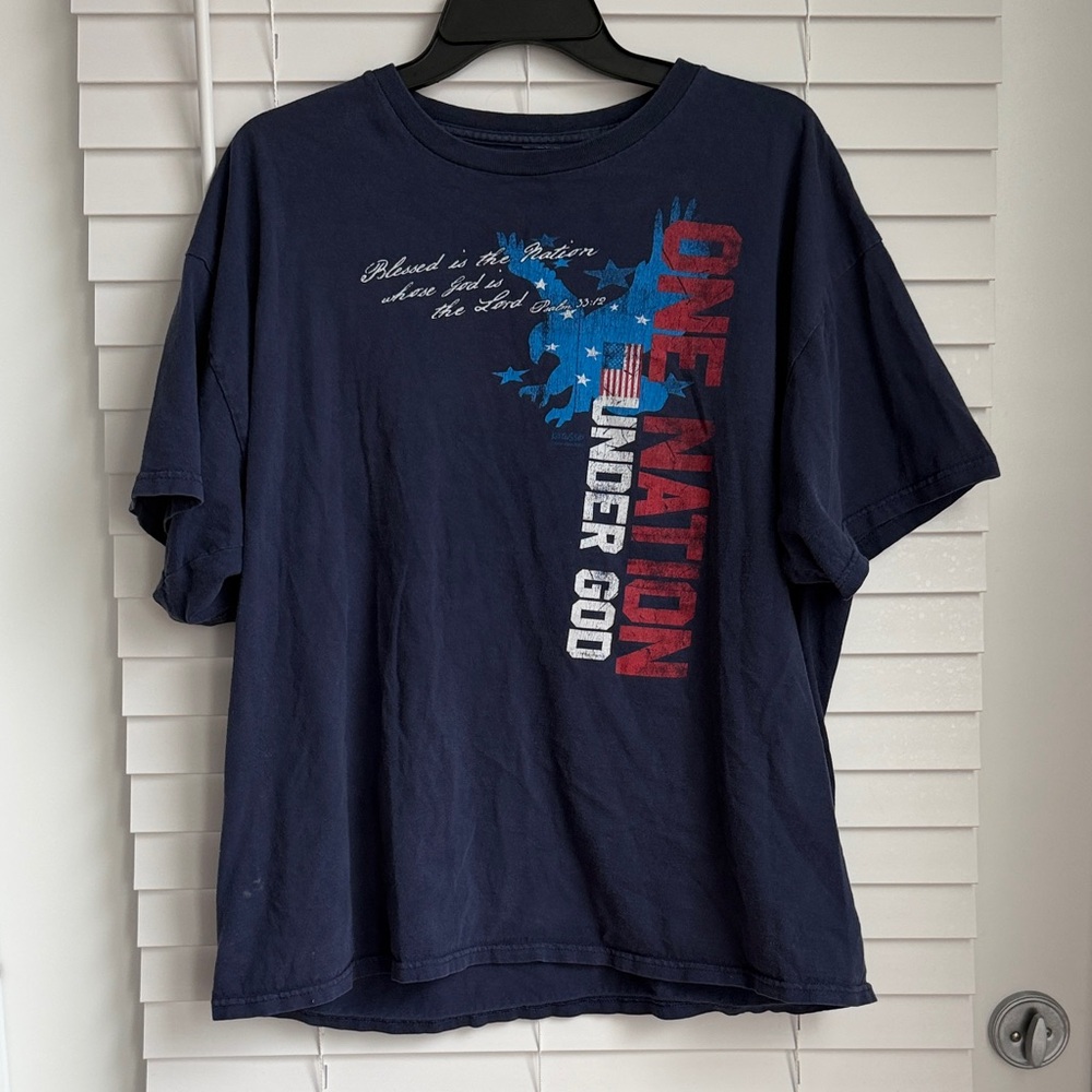 Oversized Navy Graphic T-Shirt
